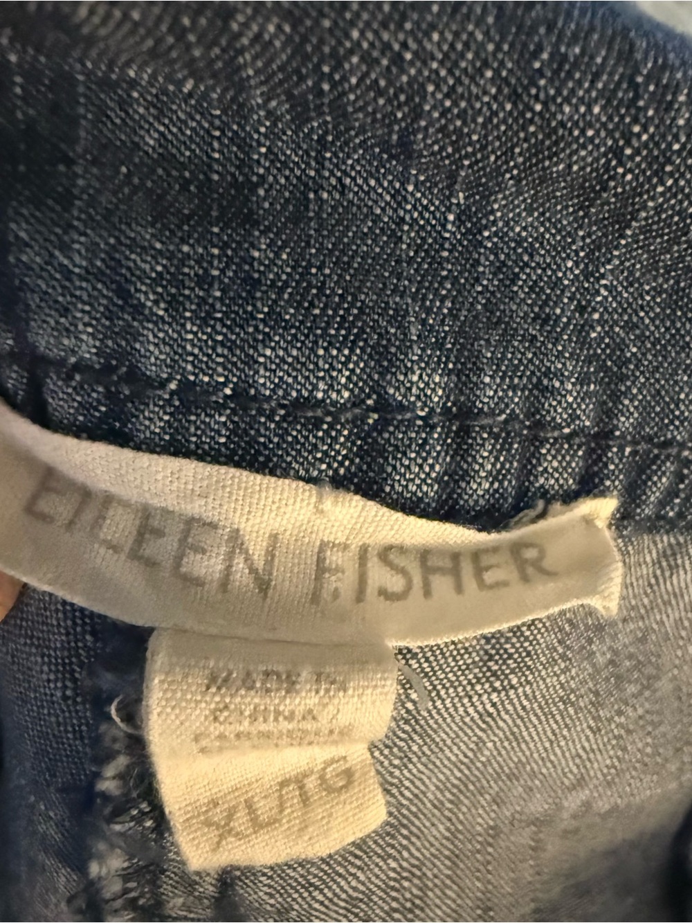 Eileen Fisher Tencel Cotton Denim Wide-Leg Cropped Pants with Side Zip XL